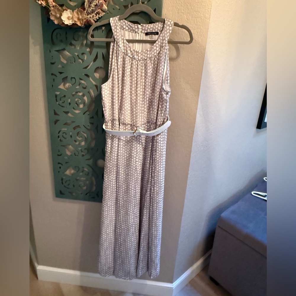 Tommy Hilfiger White Polka Dot Midi Dress